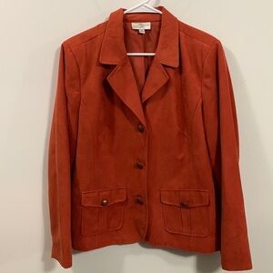 Studio Works Blazer, burnt orange color, size 16 good condition, 2 front pockets